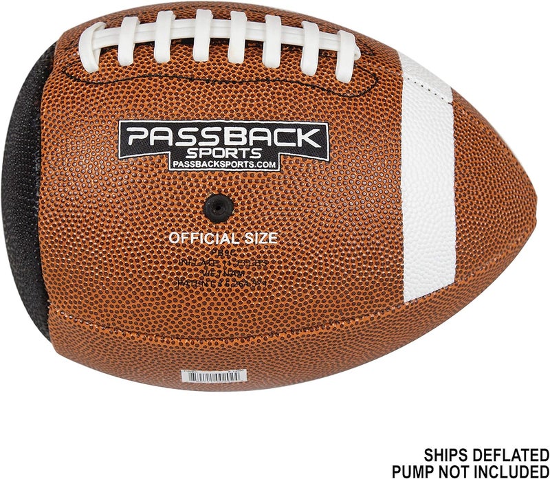 Passback Official Composite Football, Ages 14+, High School Training Football, (Ships Deflated) - Image 2